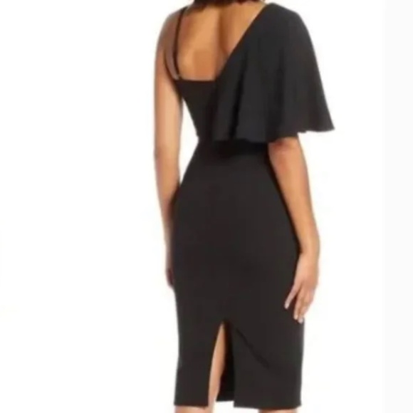 Dress the Population “Beth” One-Shoulder Cape Cocktail Dress - Picture 5 of 5